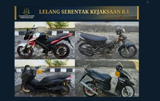 Kejari Subulussalam Lelang Barang Bukti Rampasan Secara Online