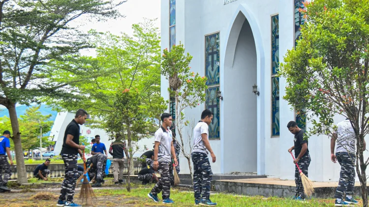 Satgas Trisila-26 Perkuat Kemanunggalan lewat Karya Bakti