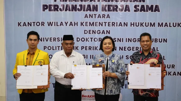 Bangun Budaya Sadar KI, Kemenkum Maluku dan Empat Kampus Tual MoU
