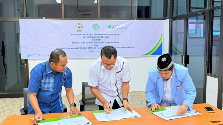 BPJS Ketenagakerjaan Gandeng PW DMI-BPKRMI Maluku, Lindungi Pengurus Masj