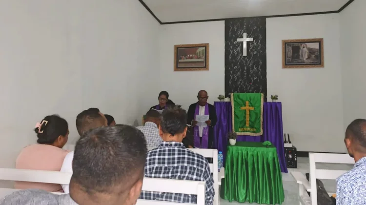 Warga Binaan Lapas Wahai Ikuti Ibadah Prapaskah