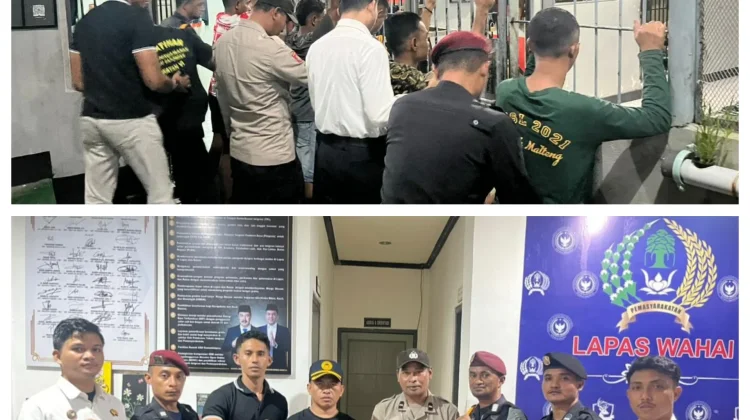 Lapas Wahai Gandeng Polsek Razia Gabungan Kamar Hunian usai Lebaran