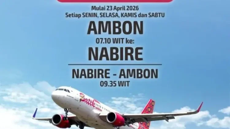 Batik Air Buka Rute Langsung Ambon – Nabire April 2026