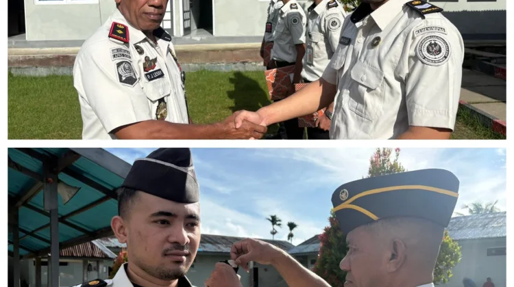 Lapas Dobo Laksanakan Penyematan Tanda Kenaikan Pangkat