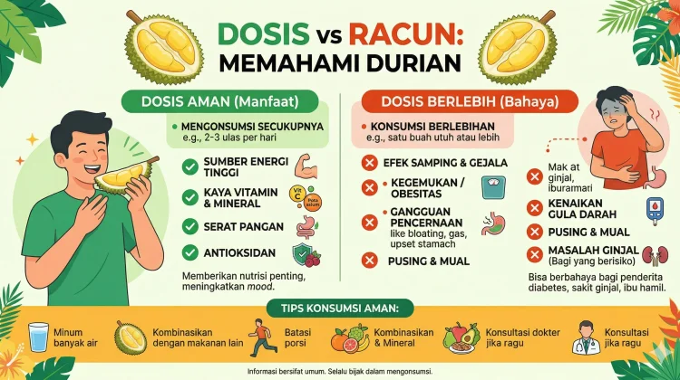 Kenali Manfaat dan Risiko Konsumsi Durian Berlebih