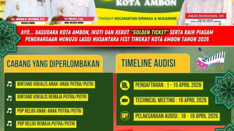 Wadah Talenta Muda, LASQI Ambon Gelar Audisi Religi