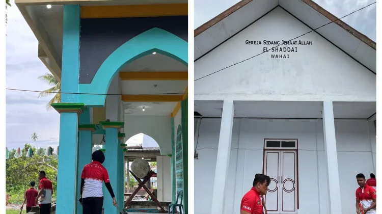 Sambut HBP ke-62, Lapas Wahai  Bakti Sosial Bersih-Bersih Tempat Ibadah