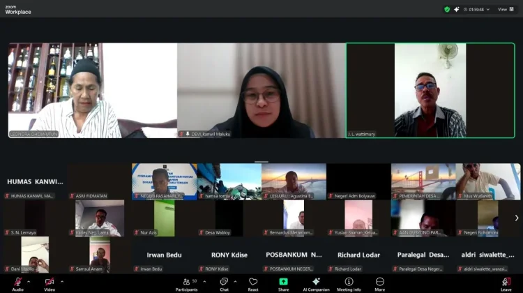 Cetak Paralegal Andal,Kemenkum Maluku Perluas Akses Keadilan di Lima Wilayah