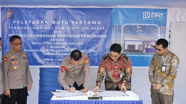 BRI Ambon Dukung Penguatan Keamanan Dengan Polda Maluku, Bangun Pos PAM