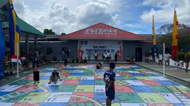 Warga Binaan Rutan Ambon dan Petugas Kompak Ikuti Beragam Lomba
