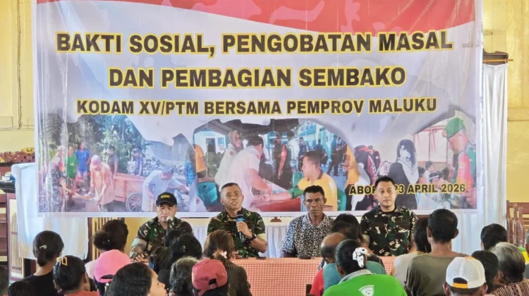 Kodam XV/Pattimura dan Pemprov Maluku Gelar Bakti Sosial di Aboru