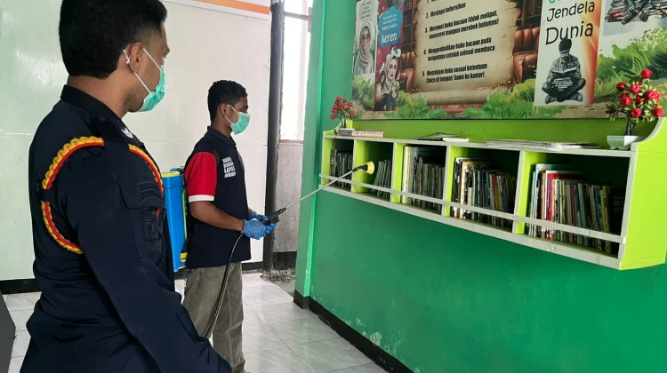 Lapas Wahai Sterilkan Blok Hunian dan Gudang,Antisipasi Penularan Hantavirus