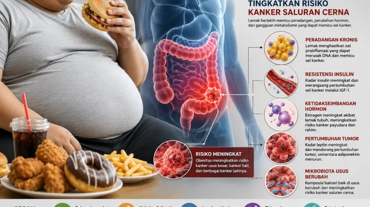 Obesitas Tingkatkan Risiko Kanker Saluran Cerna Berbahaya