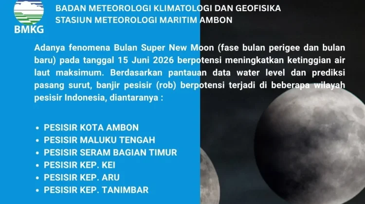 BMKG Ingatkan Potensi Banjir Rob di Maluku