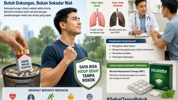 Berhenti Merokok Butuh Dukungan Medis dan Pendampingan