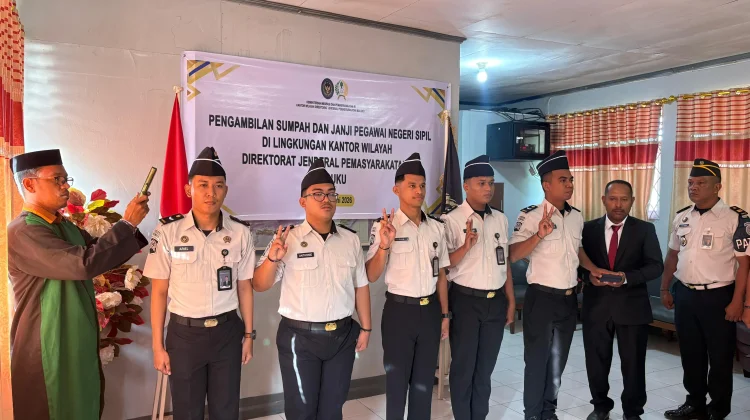 Sah! Lima  Pegawai Lapas Dobo Resmi Dilantik