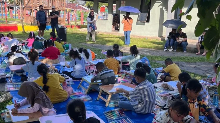 Puluhan Anak Ambon Ikuti Lomba Mewarnai di RTP Wainitu