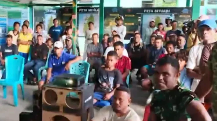 Nobar Piala Dunia 2026 di Koramil Dobo Dongkrak Pendapatan UMKM