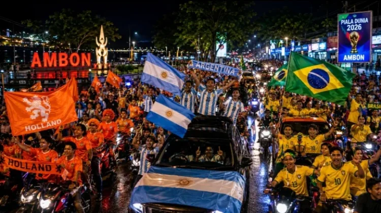 Pendukung Timnas Belanda Dominasi Kota Ambon