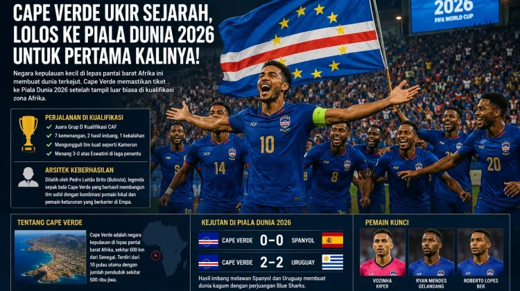 Cape Verde Ukir Sejarah di  Panggung Piala Dunia