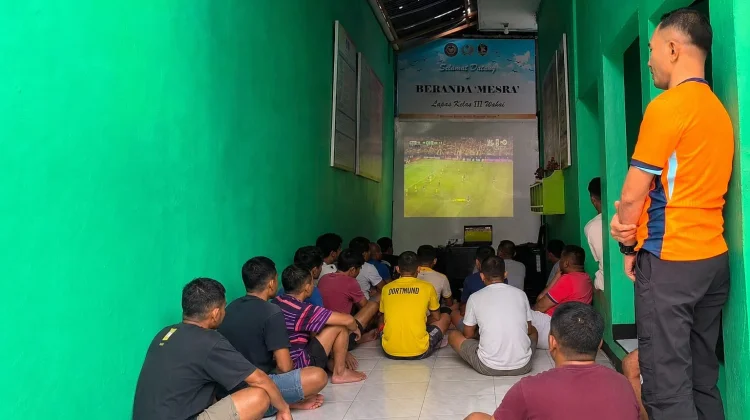 Nobar Piala Dunia 2026,Warga Binaan Lapas Wahai Rasakan Rekreasi Positif