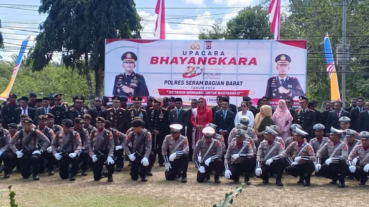 Polres SSB Gelar Upacara HUT Bhayangkara ke-80