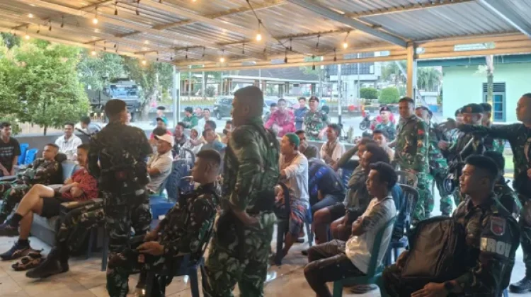Denkav 5/BLC Perkuat Kemanunggalan TNI-Rakyat lewat Nobar Piala Dunia 2026