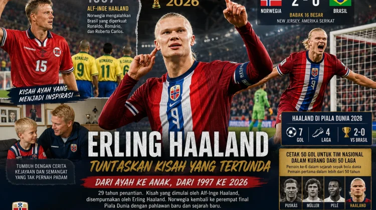 Haaland Tuntaskan Misi Keluarga, Norwegia 8 Besar
