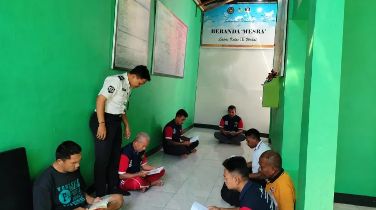 Bina Literasi, Lapas Wahai Konsisten Tingkatkan Budaya Membaca Warga Binaan