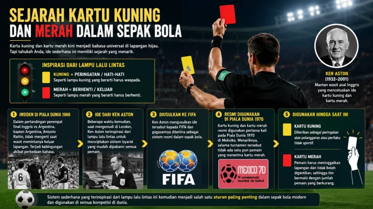 Sejarah Kartu Kuning dan Merah dalam Sepak Bola