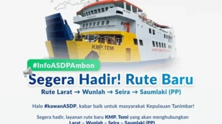 KMP. Temi Beroperasi di Tanimbar, Siap Dukung Logistik Blok Masela