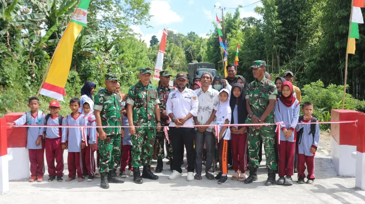 Resmikan Jembatan Garuda, Dandim Morotai Harap Tingkatkan Kesejahteraan Warga
