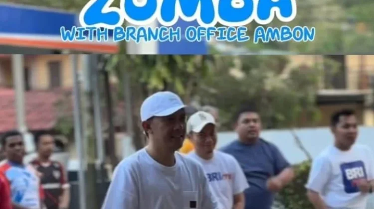 Senam Zumba BRI Ambon, Ciptakan Lingkungan Kerja yang Produktif