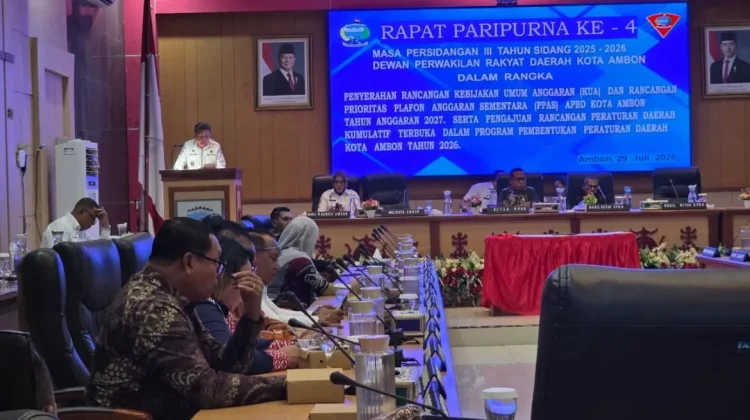 DPRD Ambon Terima Rancangan KUA-PPAS 2027