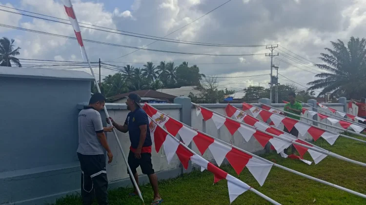 Semarak HUT RI,Rutan Masohi Dihiasi Umbul Umbul Merah Putih
