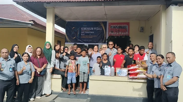 Hari Pengayoman Ke-81,Kemenkum Maluku Tebar Kepedulian di Panti Asuhan