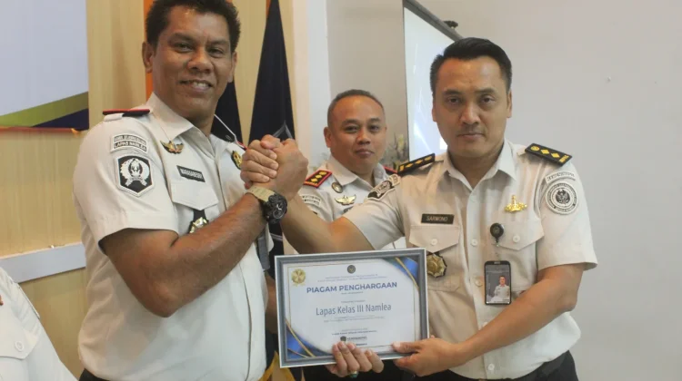 Pembinaan dan Produk Warga Binaan Terbaik,Lapas Namlea Raih Penghargaan