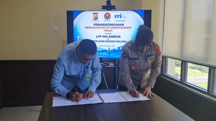 RRI Ambon-Polda Maluku Perpanjang Kerja Sama Penyiaran & Edukasi Kamtibmas