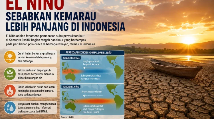 El Nino Sebabkan Kemarau Lebih Panjang di Indonesia