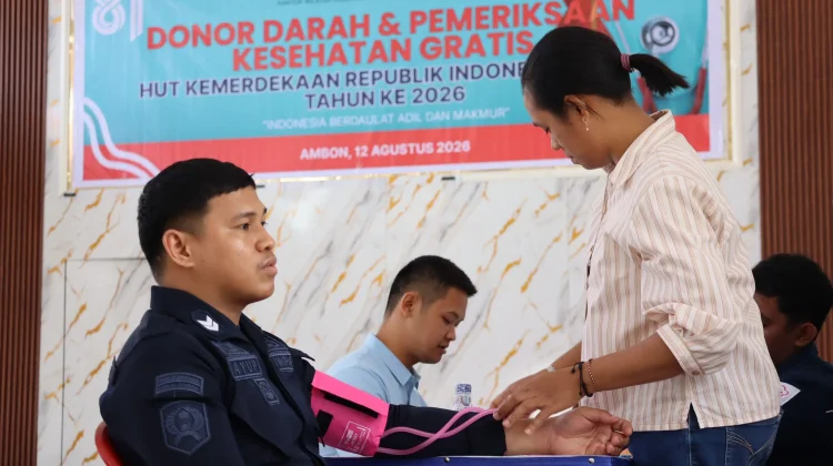 Semarak HUT RI, Lapas Ambon Gelar Donor Darah Bersama Kanwil Ditjenpas
