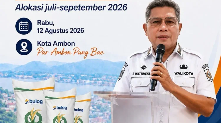 Wali Kota Ambon Launching Bantuan Pangan Beras, 25.383 KK Terima Bantuan