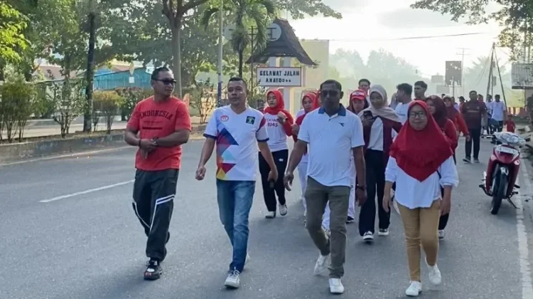Fun Walk Meriahkan HUT RI, Rutan Masohi Pererat Silaturahmi