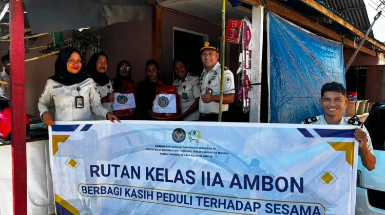 Rutan Ambon Salurkan Bansos bagi Masyarakat yang Membutuhkan