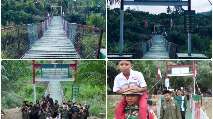 Dikerjakan dalam 28 hari, Jembatan Garuda Layuen Resmi Digunakan