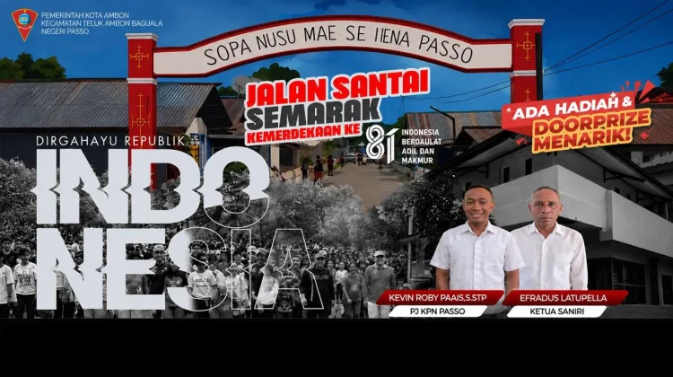 Pemerintah Negeri Passo Jalan Santai Sambut 81 Tahun Kemerdekaan Indonesia