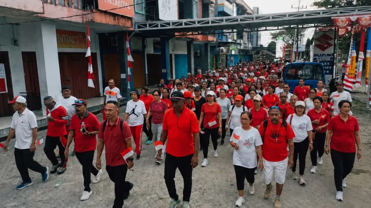 Ratusan Warga Passo Semarakkan Jalan Santai, Sambut HUT Kemerdekaan RI ke-81
