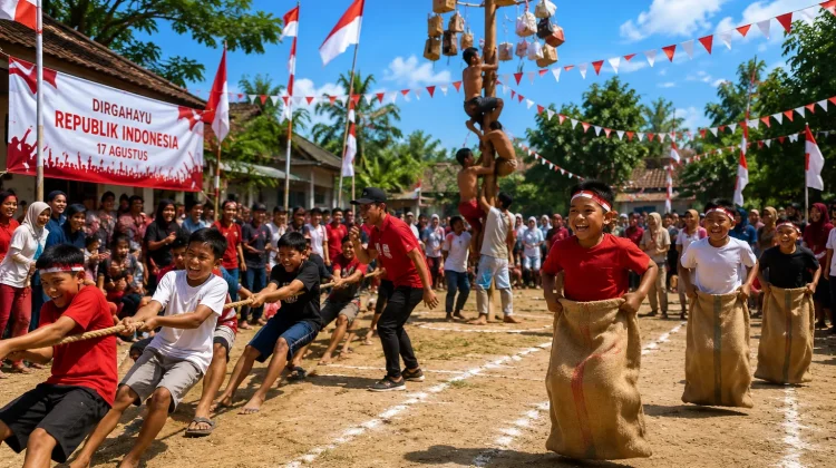 Suasana Lomba Menyambut Hari Kemerdekaan Indonesia di Ambon Kurang Semarak