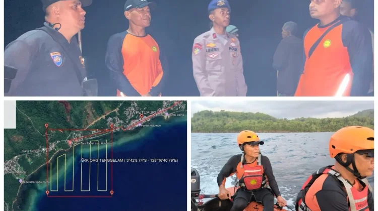 Seorang Nelayan Rutong Hilang, Tim SAR Lanjutkan Pencarian