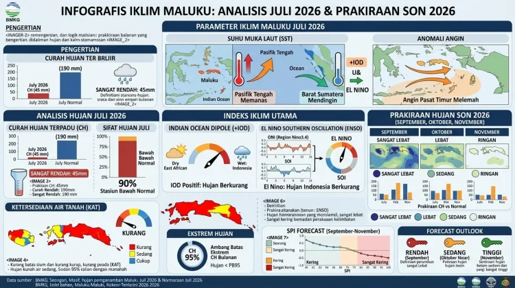 Curah Hujan Maluku Diprakirakan Rendah hingga November