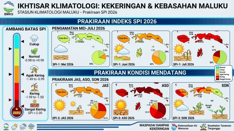 Kekeringan Maluku Diprakirakan Berlanjut hingga November